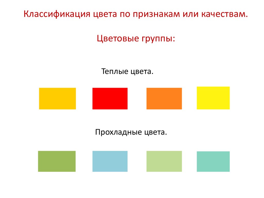 Классификация цвета