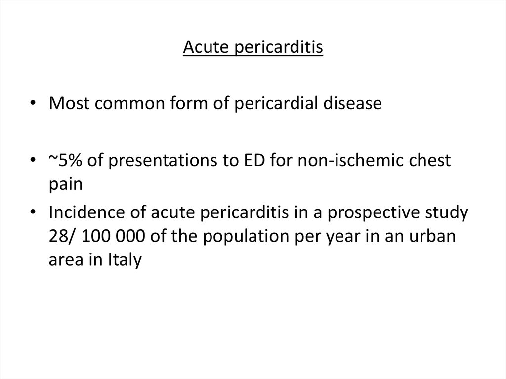 Acute pericarditis