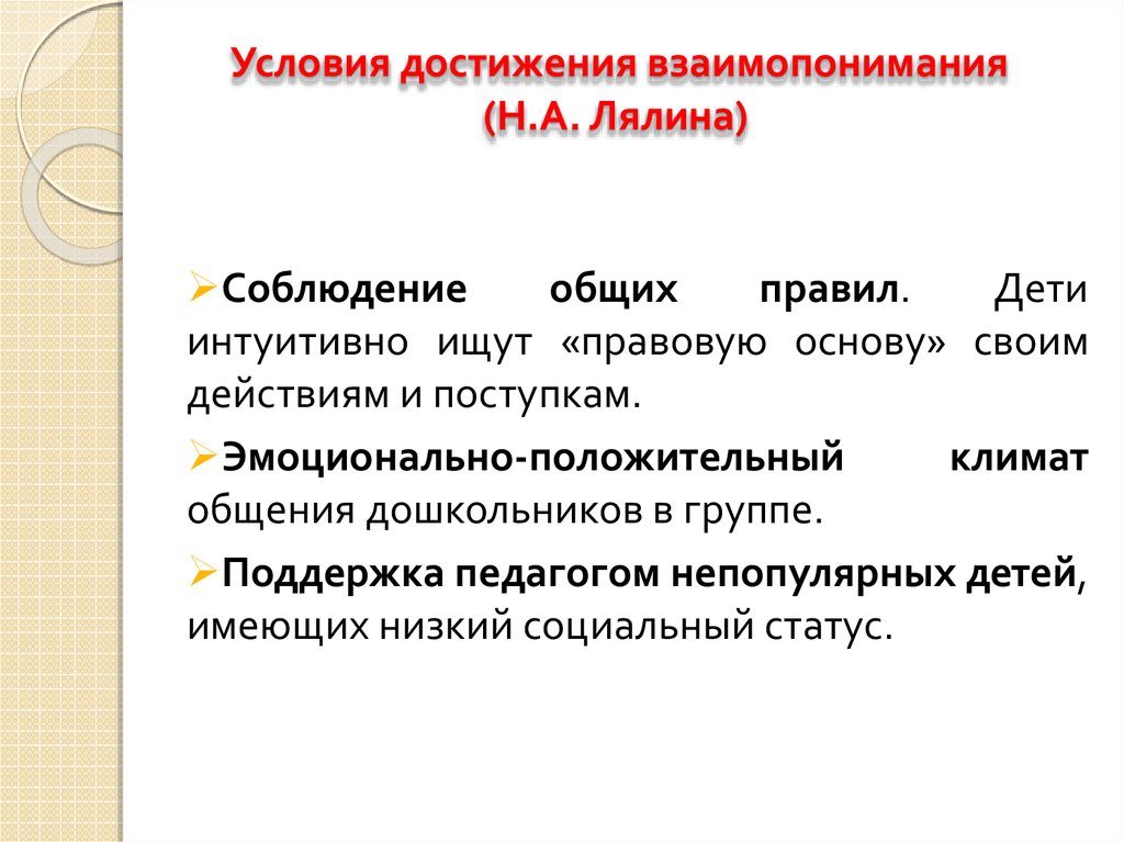 Каково главное условие для взаимопонимания чарская. Условия взаимопонимания. Условия взаимопонимания в психологии. Условие достижения взаимопонимания Лялина. Главные условия взаимопонимание.