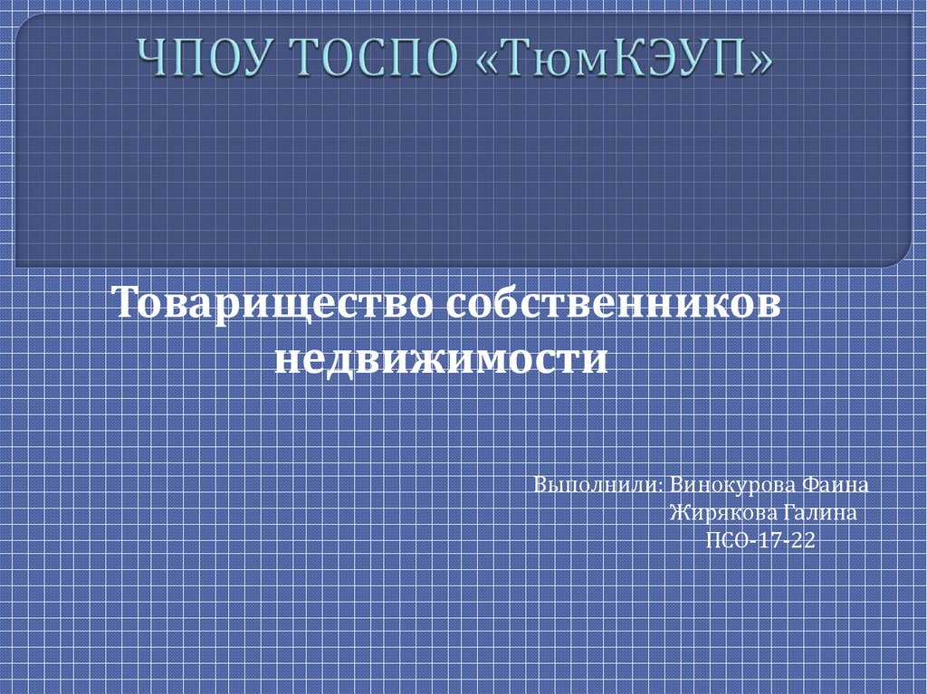 Товарищество собственников недвижимости