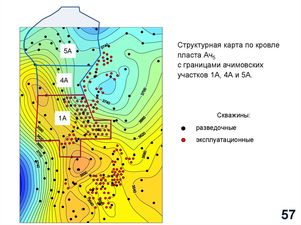 Структурная карта самотлорского месторождения