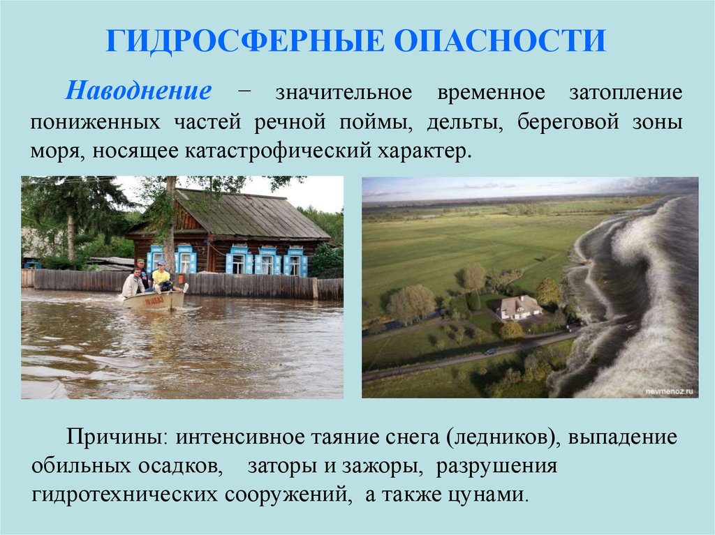 Временное затопление. Гидросферные природные опасности. Гидросферные опасности наводнения. Гидросферные опасности подтопление. Чем опасно наводнение.