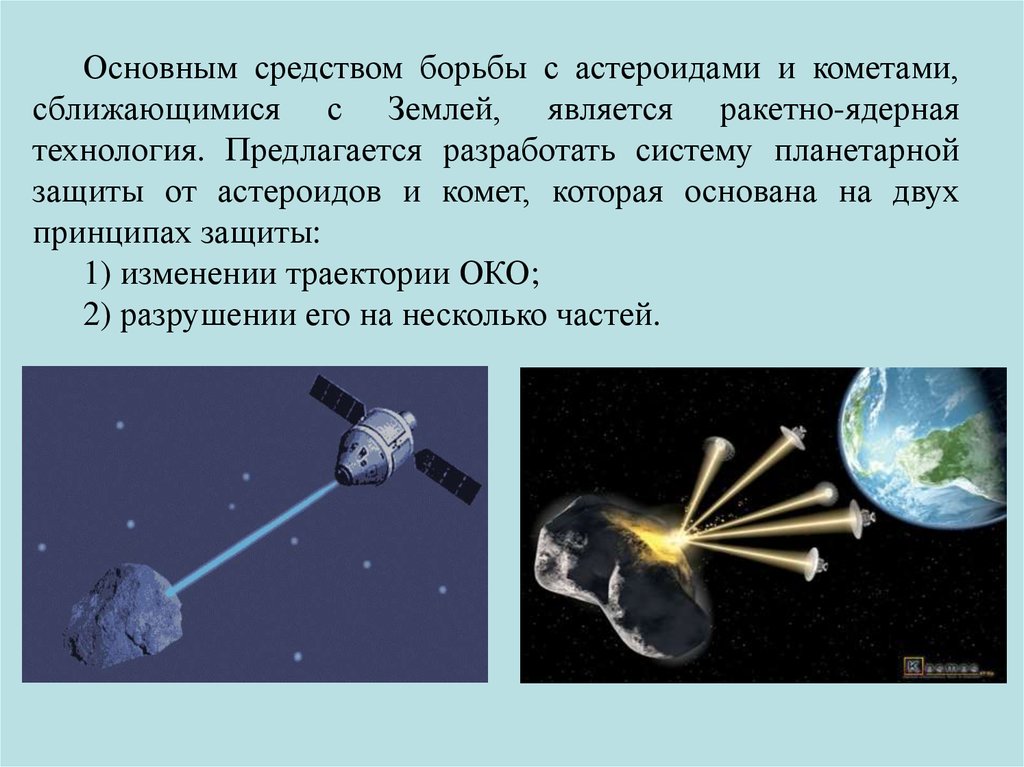 Современные способы космической защиты от метеоритов презентация