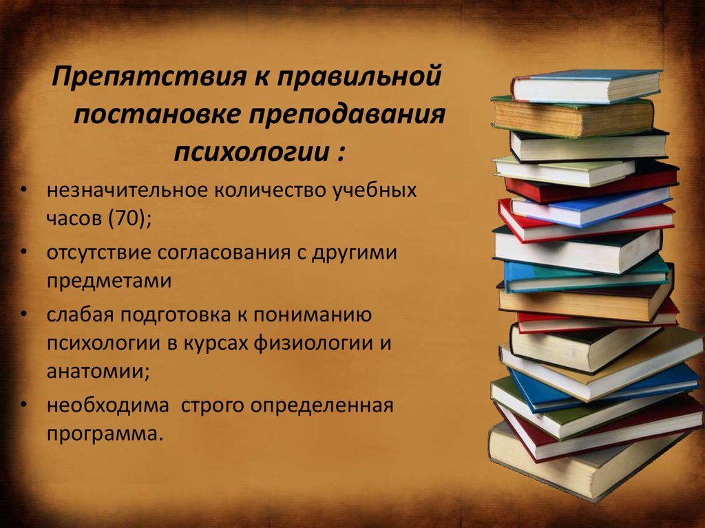 Литература как предмет преподавания. Стили преподавания психологии. Методический час. Преподавание психологии в начале 20 века. История преподавания психологии в средней школе.