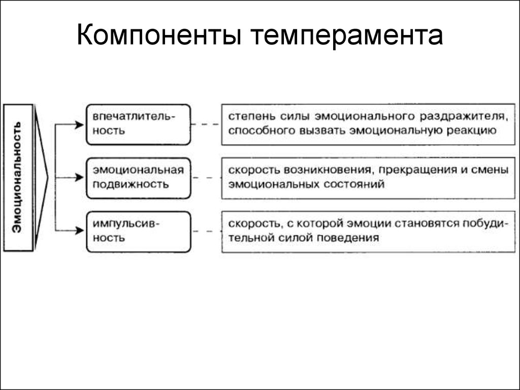 Компоненты психологии. Структурно-логическая схема темперамент. Основные компоненты темперамента. Структура темперамента в психологии. Основные составляющие темперамента.