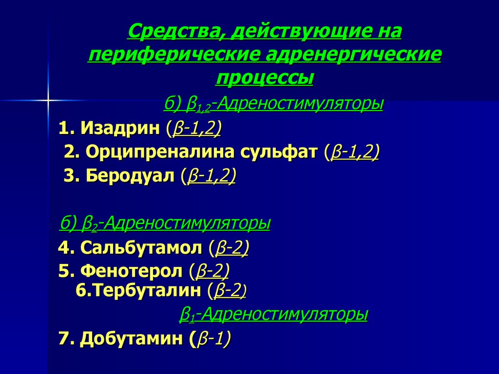 Адренергические средства презентация