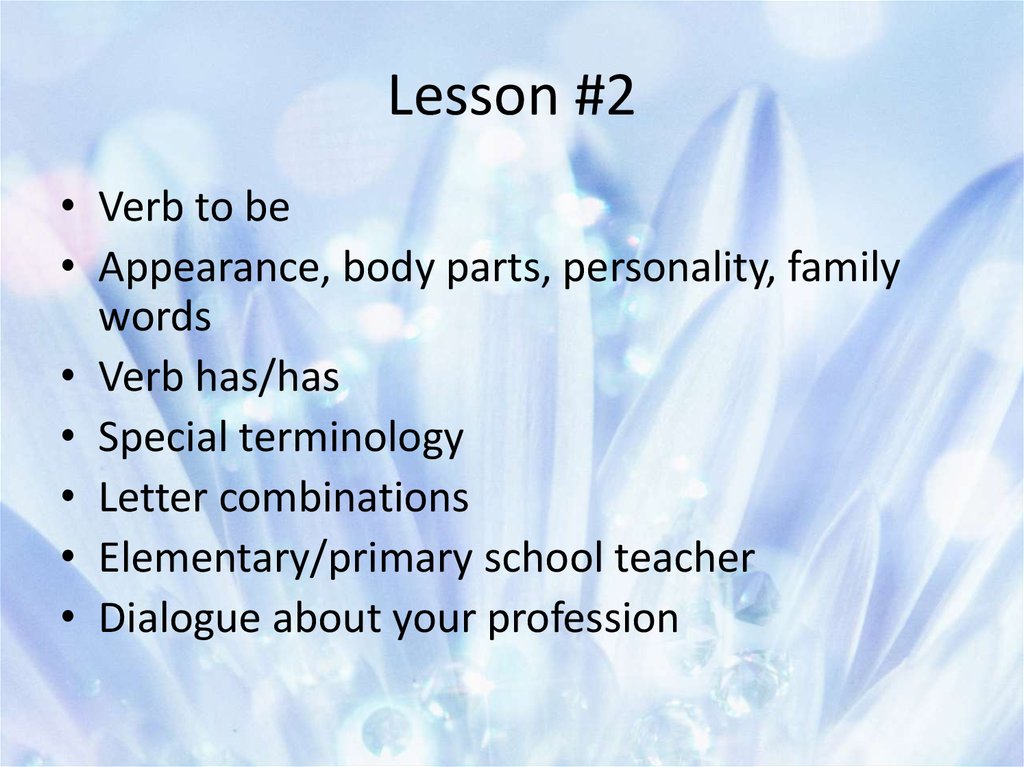 Lesson #2
