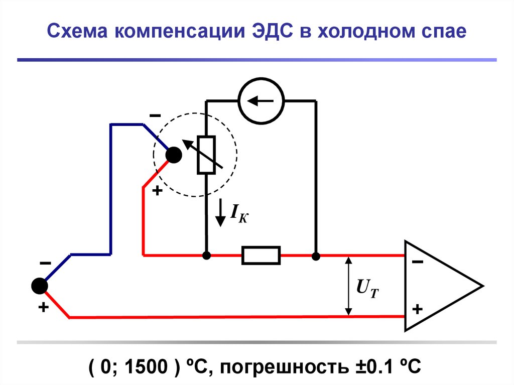 Мостовая схема включения датчиков с компенсацией температуры