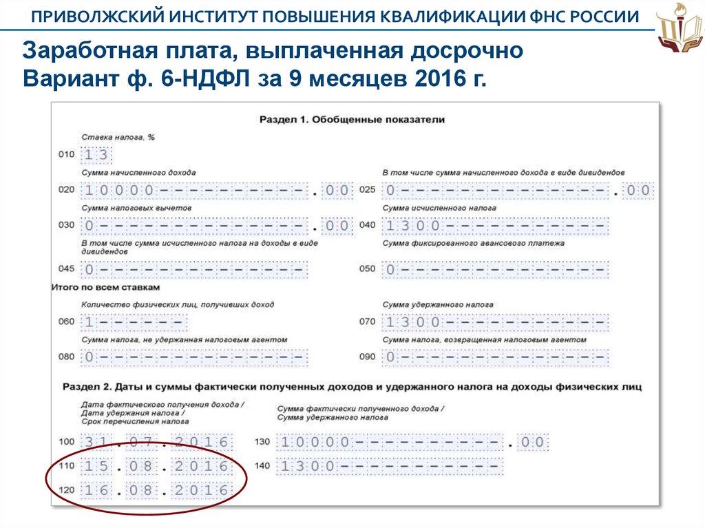 2 ндфл сумма налога исчисленная