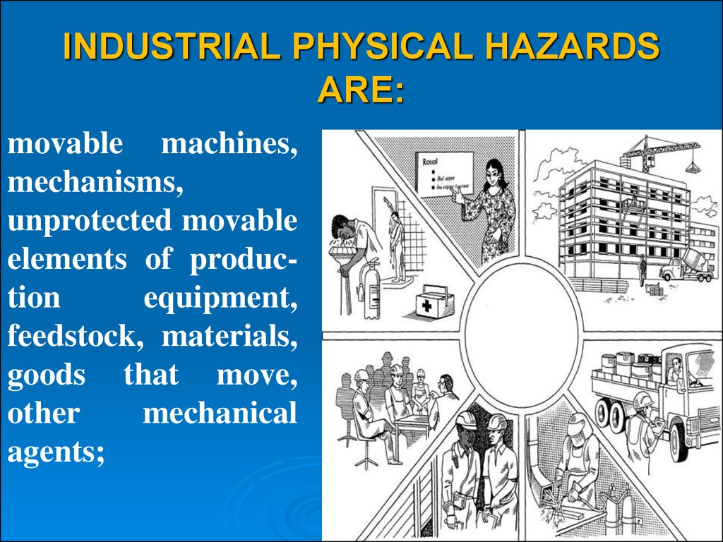 INDUSTRIAL PHYSICAL HAZARDS ARE: