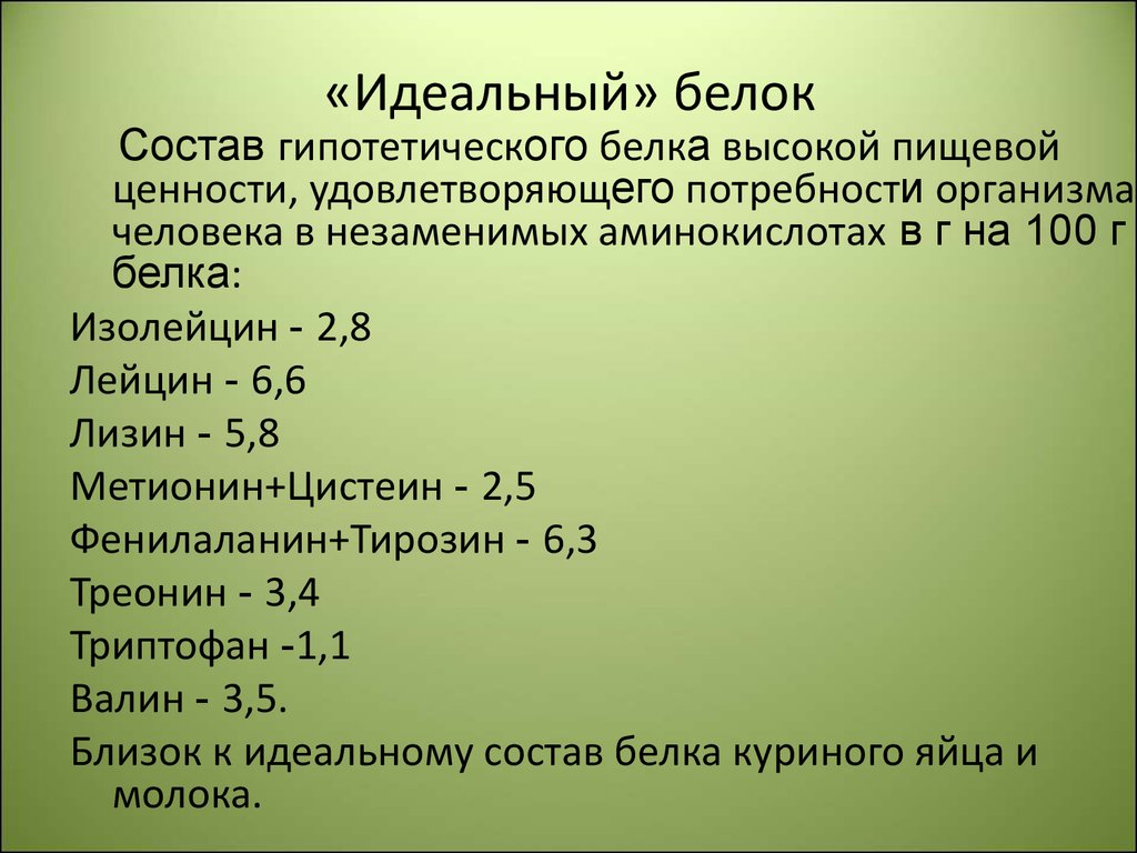 Идеальное это 4. Состав идеального белка. Эталонный белок. Эталонный белок аминокислотный скор. Идеальный белок аминокислотный состав.