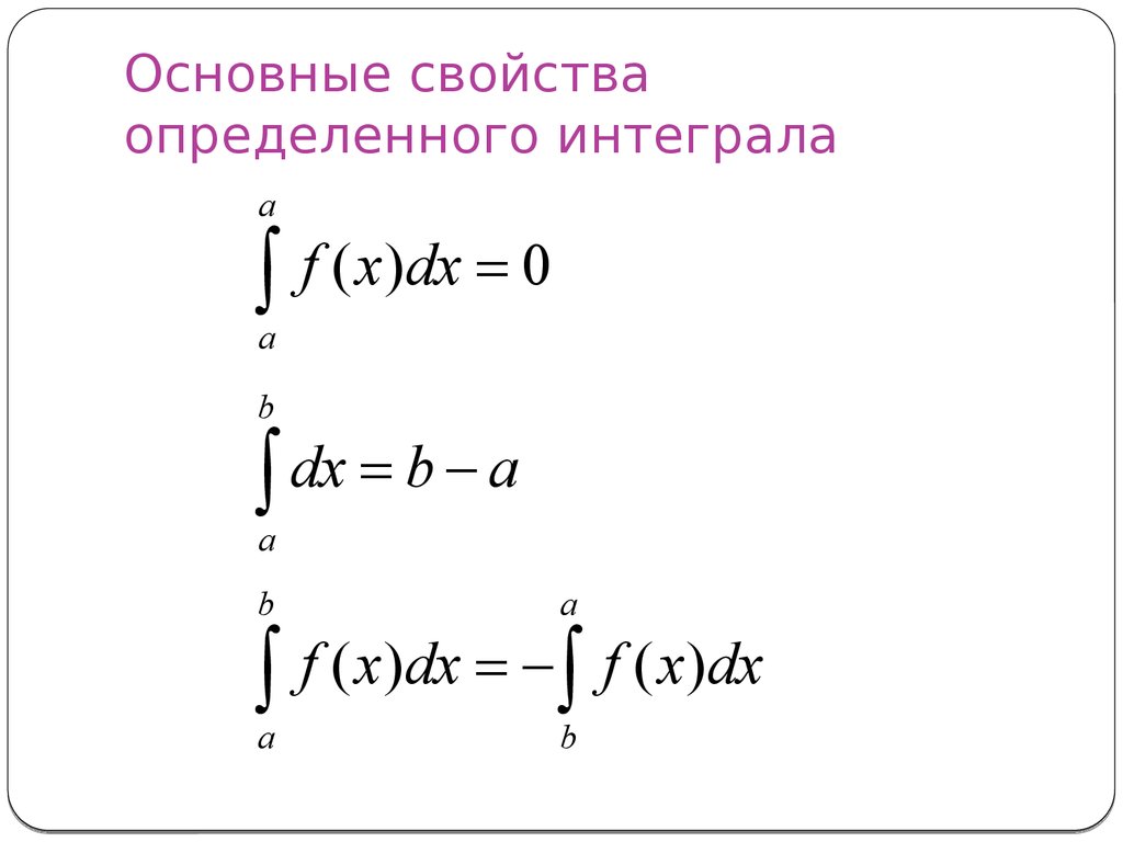 Схема интеграла. Свойства интегрирования определенного интеграла. Основные свойства определенного интеграла таблица. Свойства определенных интегралов таблица. Свойства вычисления интегралов.