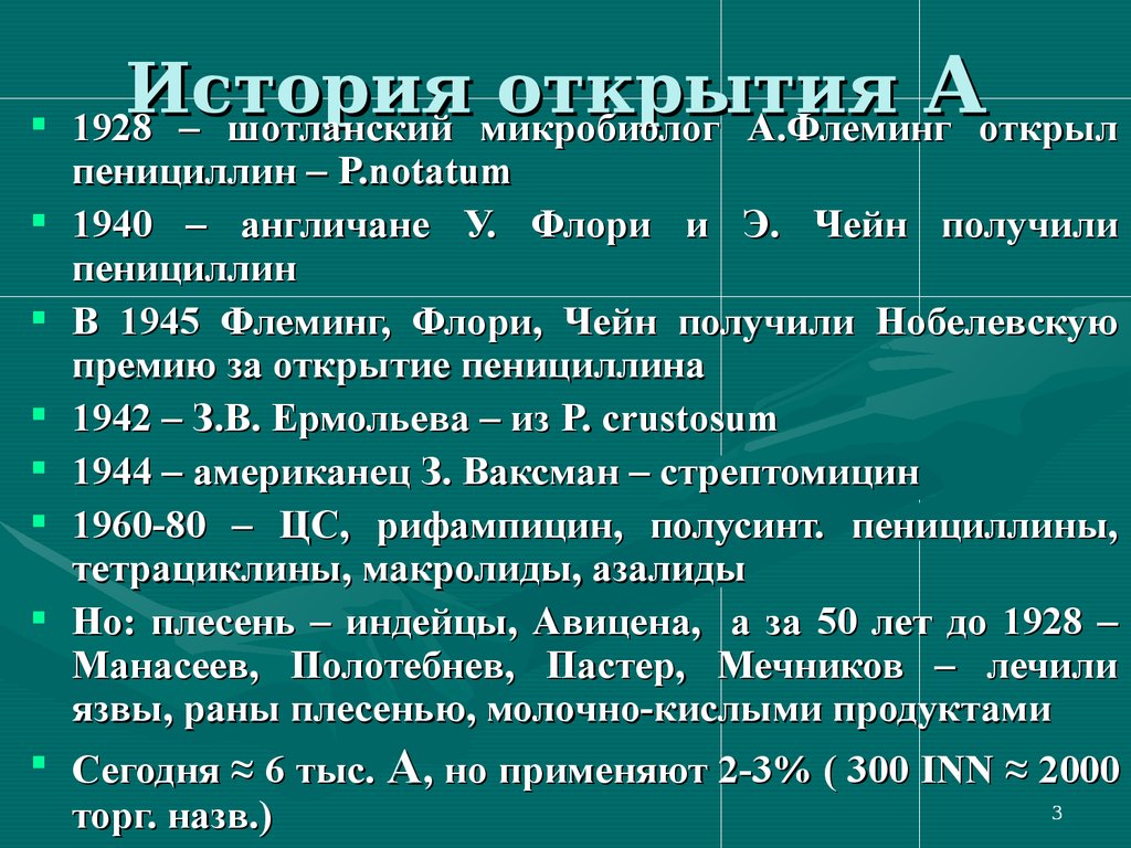 Изобретение антибиотиков презентация