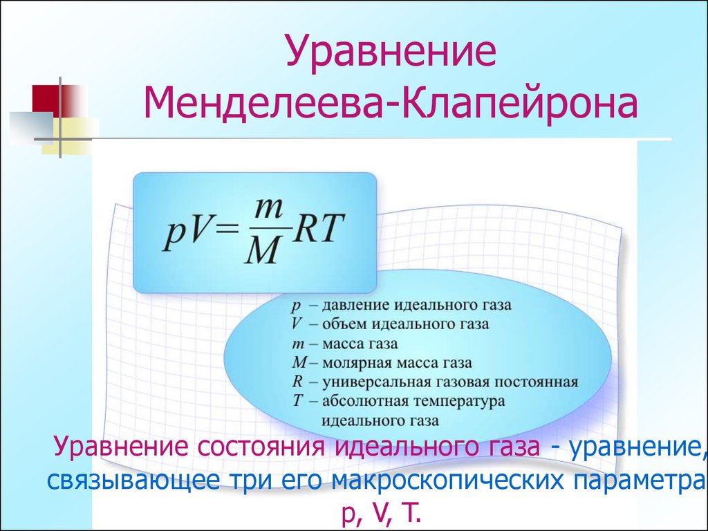 Пояснение газов. Уравнение состояния Менделеева-Клапейрона. Уравнение Менделеева Клапейрона формула. Уравнение Менделеева Клапейрона через плотность. Уравнение Менделеева-Клапейрона для идеального газа формула.