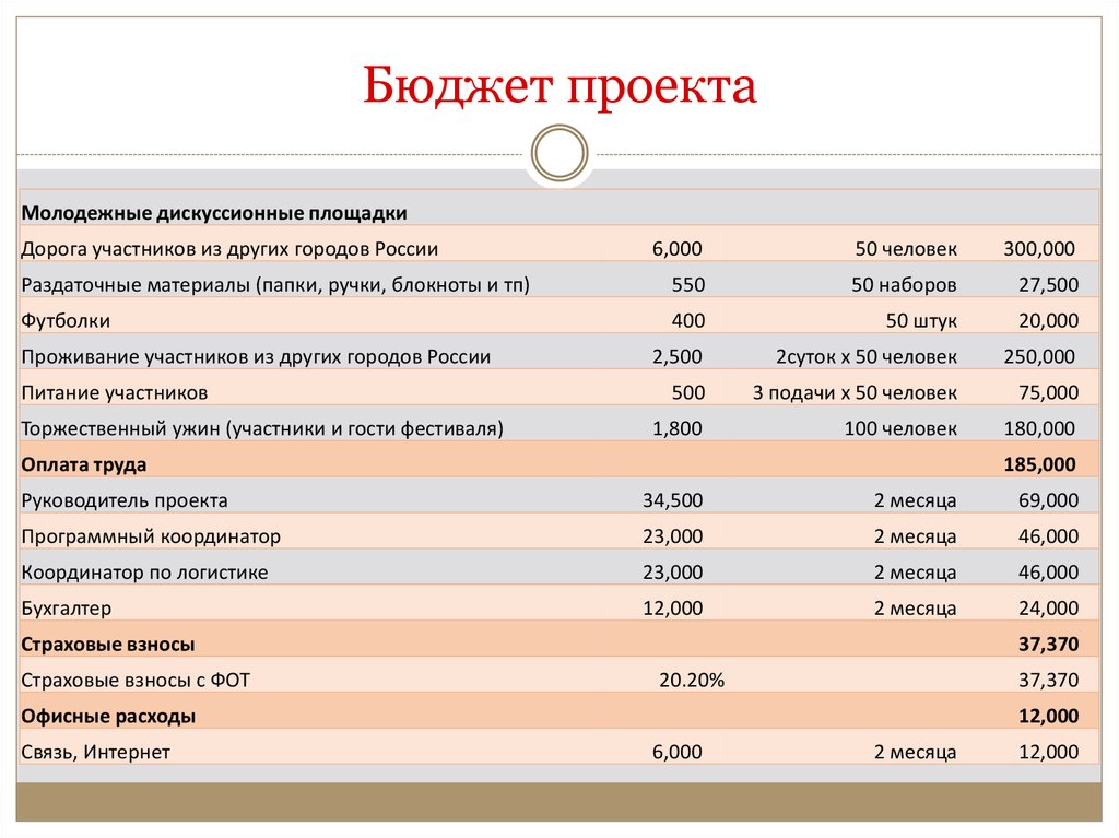 Ошибки допущены в описании бюджета проекта