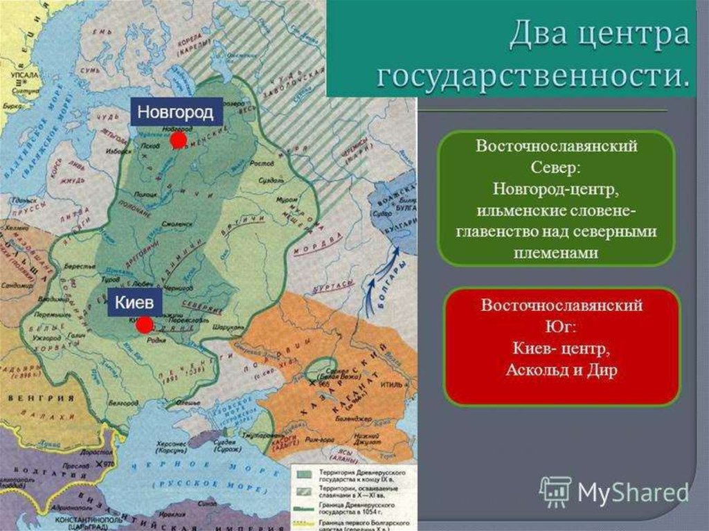 Образование киева и новгорода
