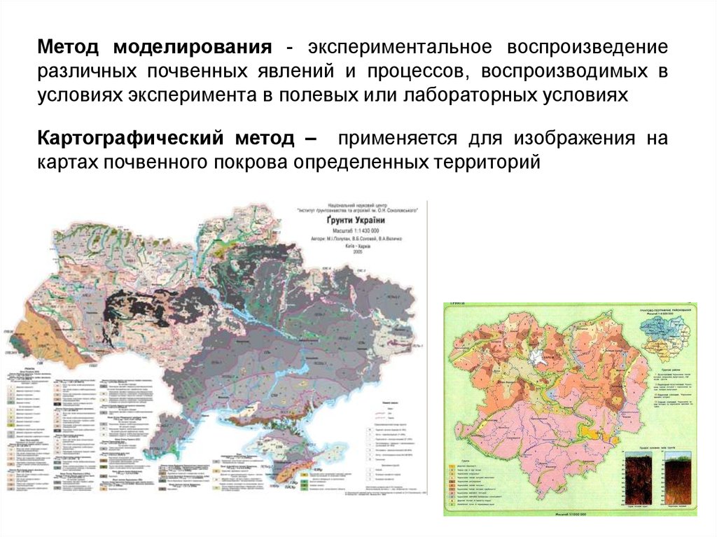 Карта изображающая почвенный покров территории