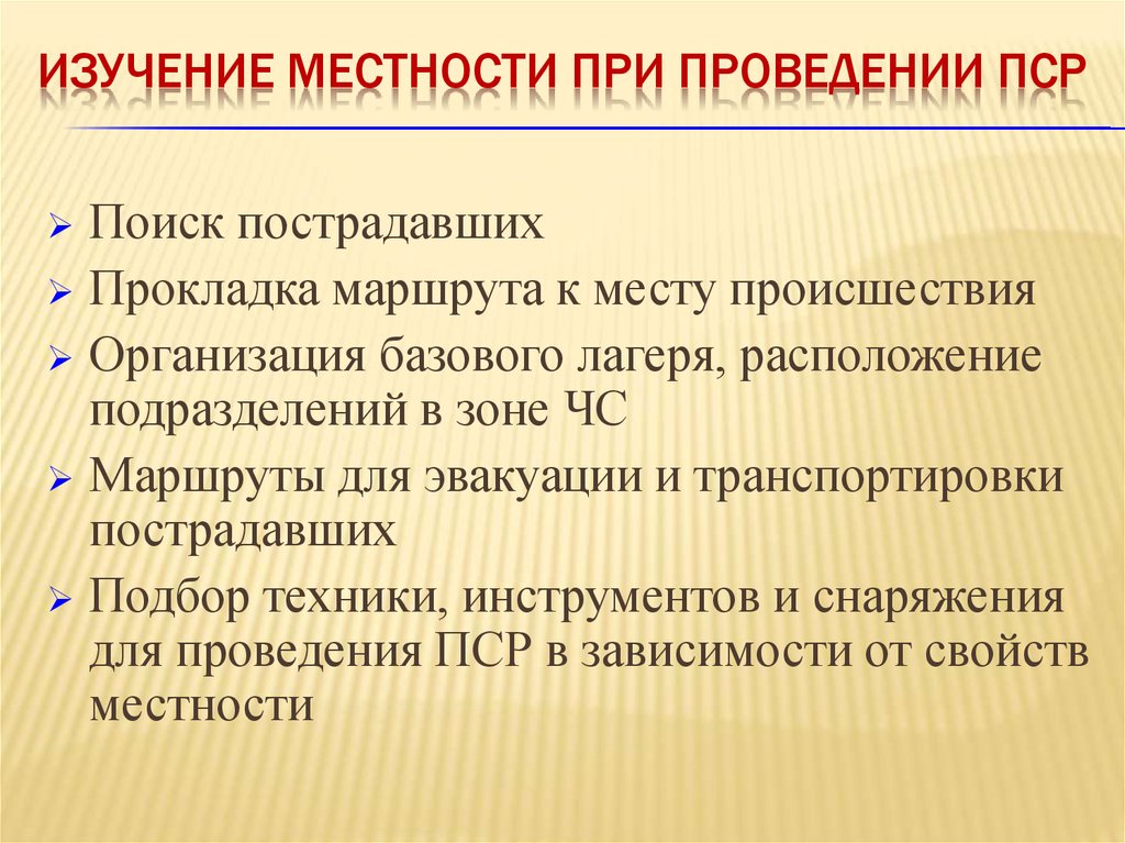 Изучения местности