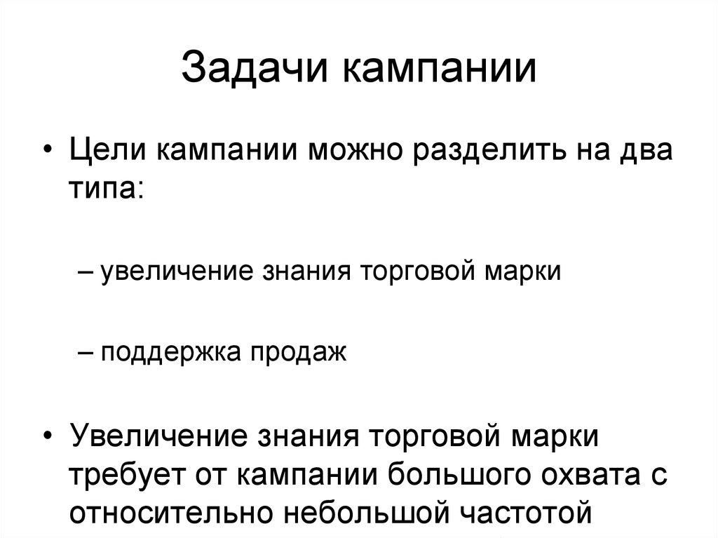 Цель кампании. Цель и задачи кампании мероприятия в онлайн формате.