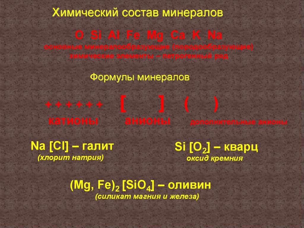 Mg fe n. Химический состав минералов. Формулы минералов. Химические формулы минералов. Хлорит химический состав.