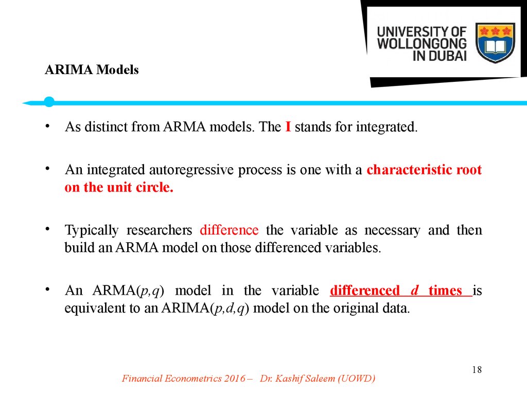 ARIMA Models