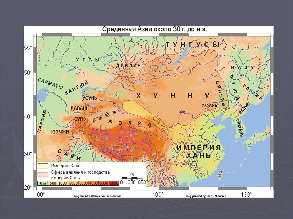 Империя хань карта