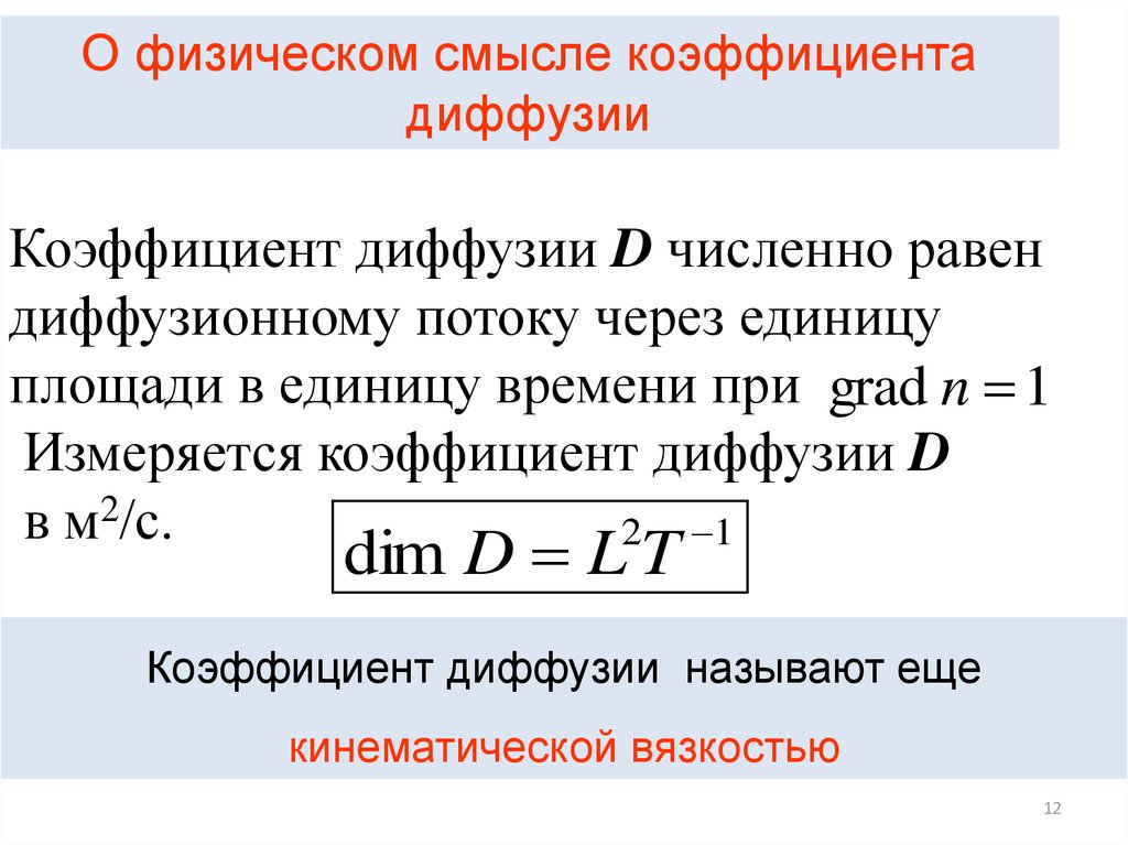 Физический смысл коэффициента теплопроводности