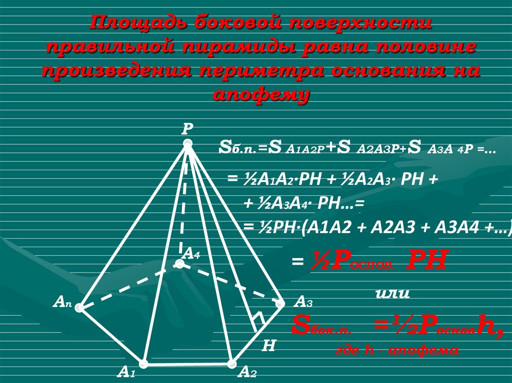 Сколько вершин у правильной пирамиды. Периметр основания правильной пятиугольной пирамиды.