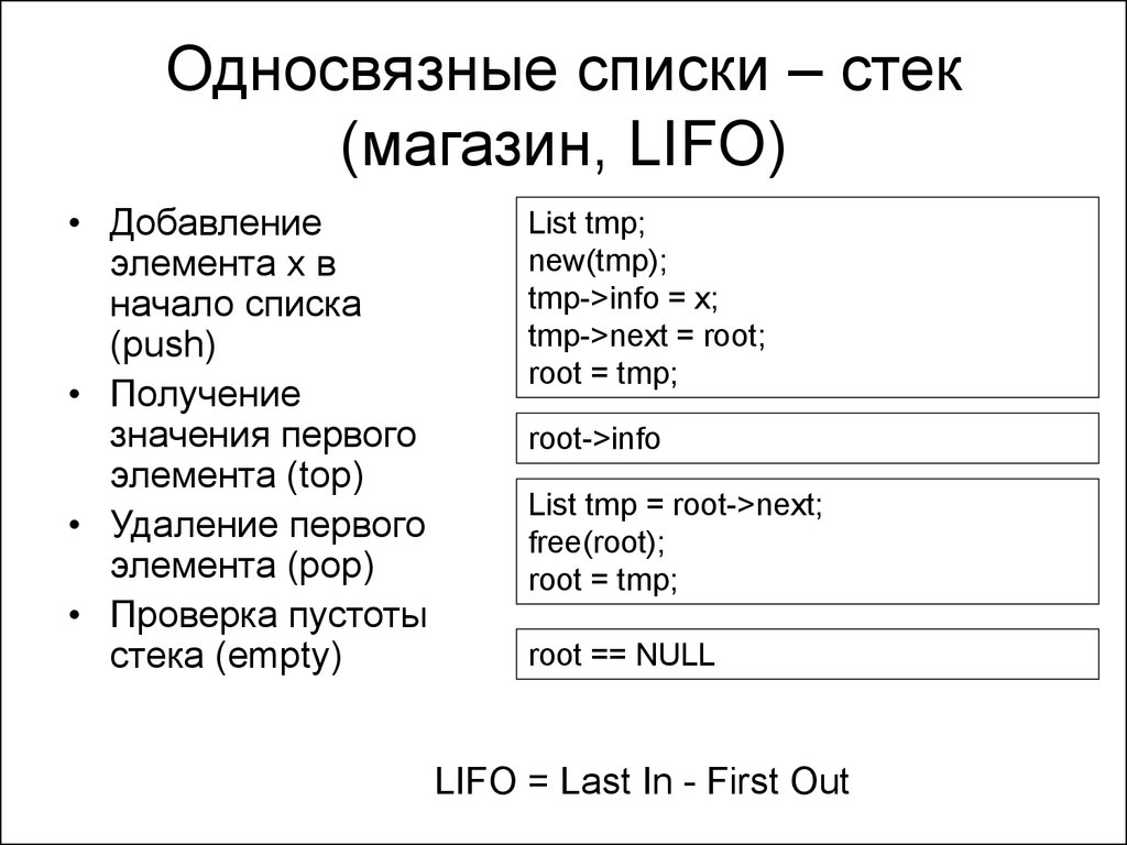 Стек магазин