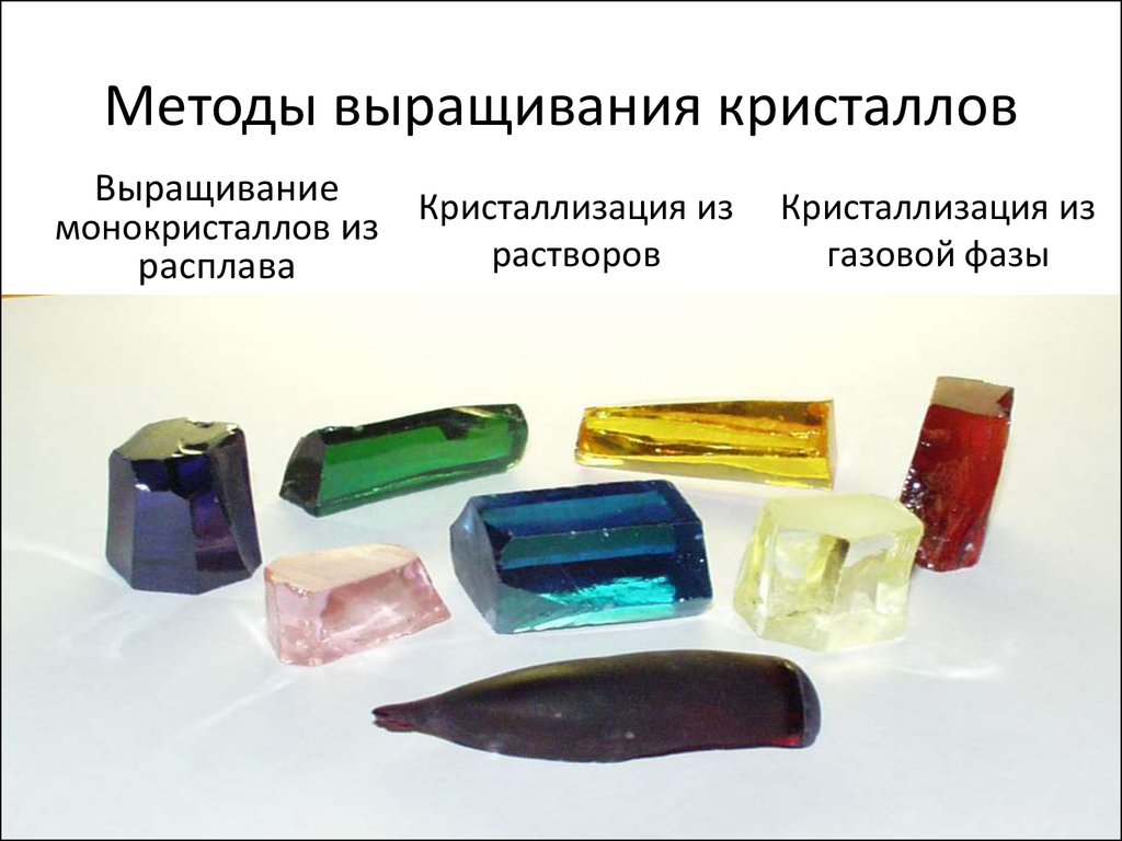 Методы выращивания кристаллов презентация