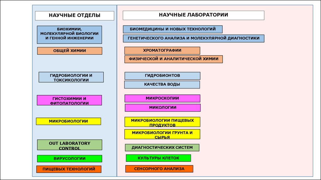 Функции научно исследовательских институтов.