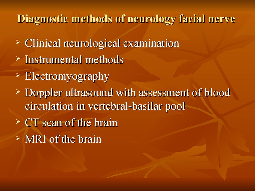 Diagnostic methods. Diagnostic method.