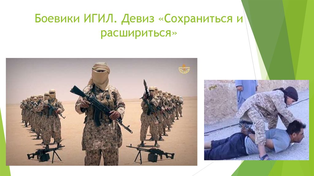 Боевики ИГИЛ. Девиз «Сохраниться и расшириться»