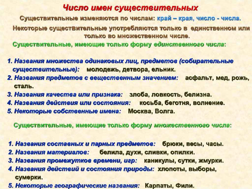 Все ли имена существительные умеют изменяться по числам 3 класс родной язык конспект и презентация