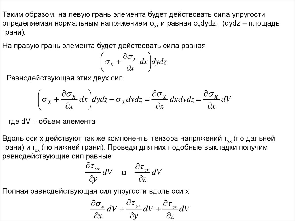 Определить нормальную силу. Теория напряжений. Свойства тензоров напряжений в теории упругости. Выражения для напряжений теория упругости.