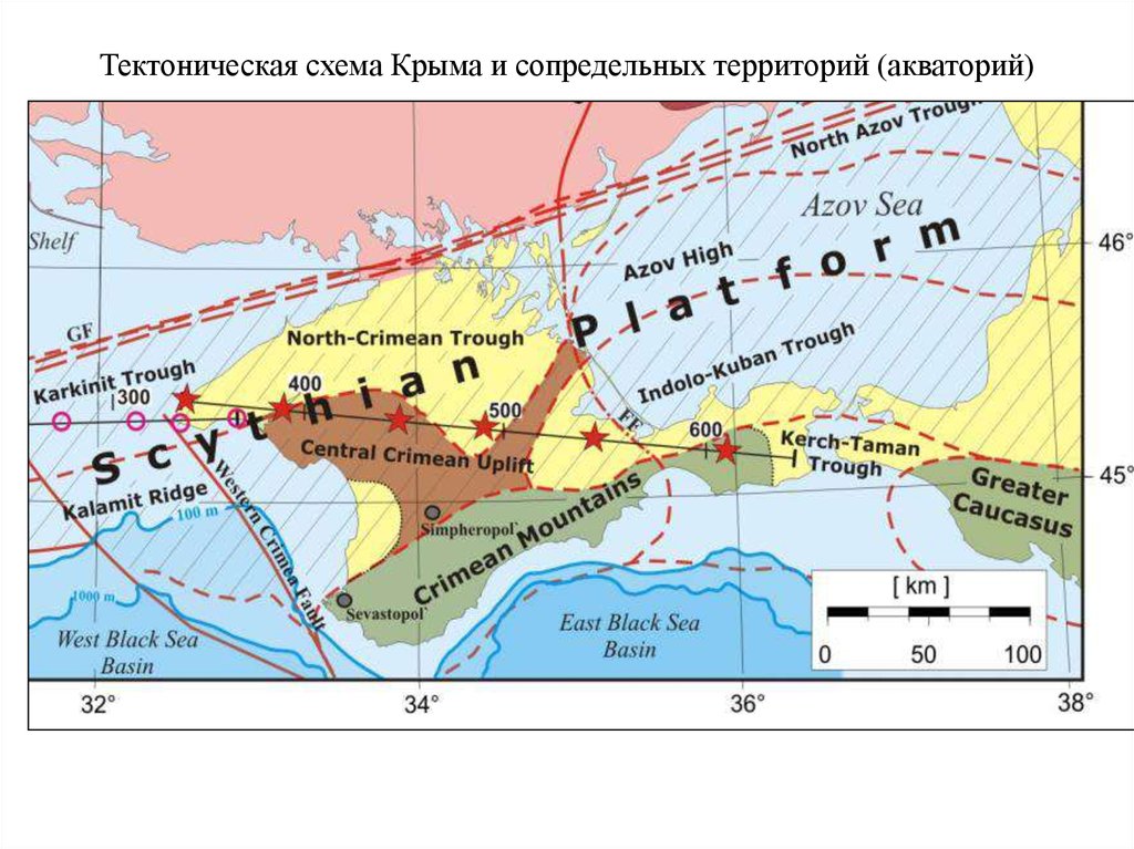 Тектоническая карта черного моря