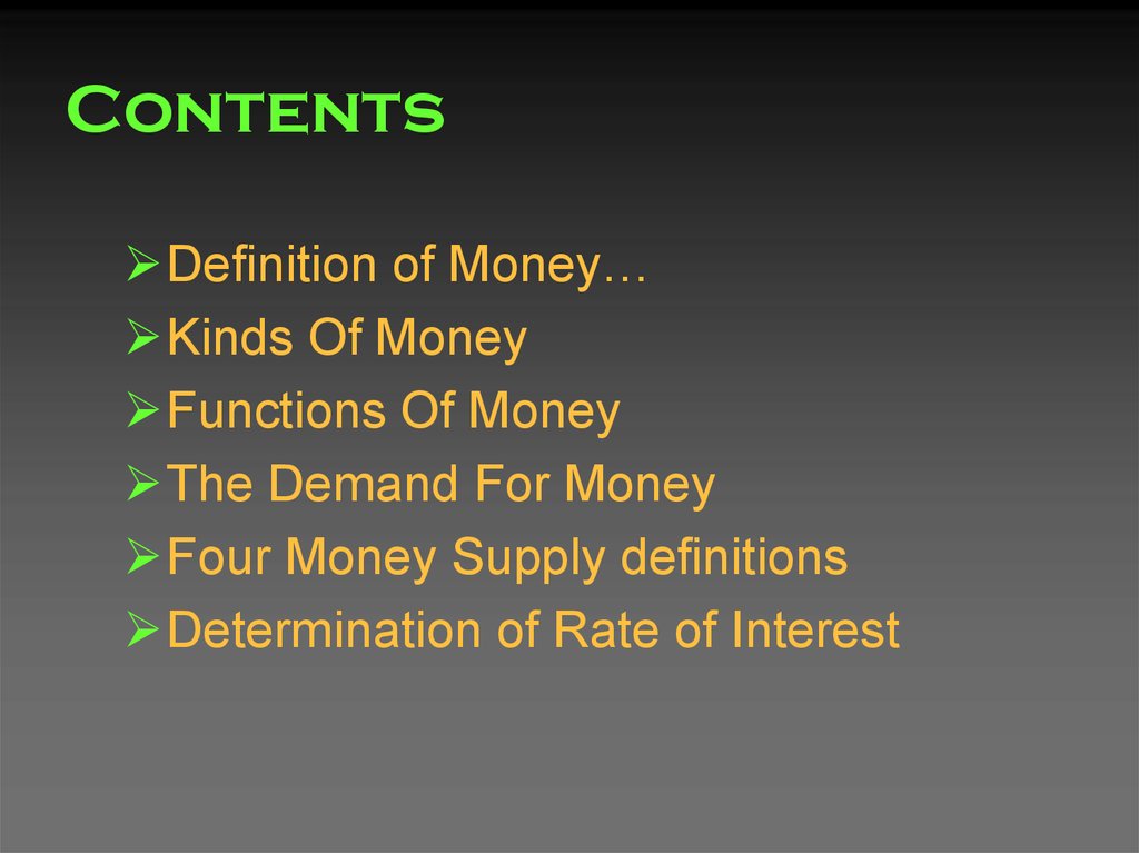 functions of money supply