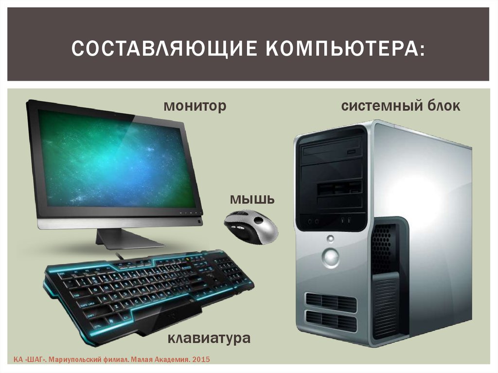 Комплектация персонального компьютера. Составляющие компьютера. Части компьютера. Главные части компьютера. Компьютер и его составляющие.
