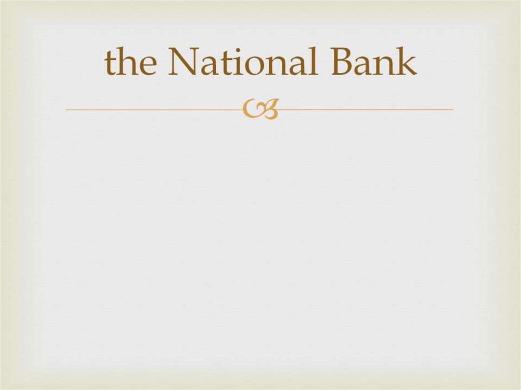 the National Bank