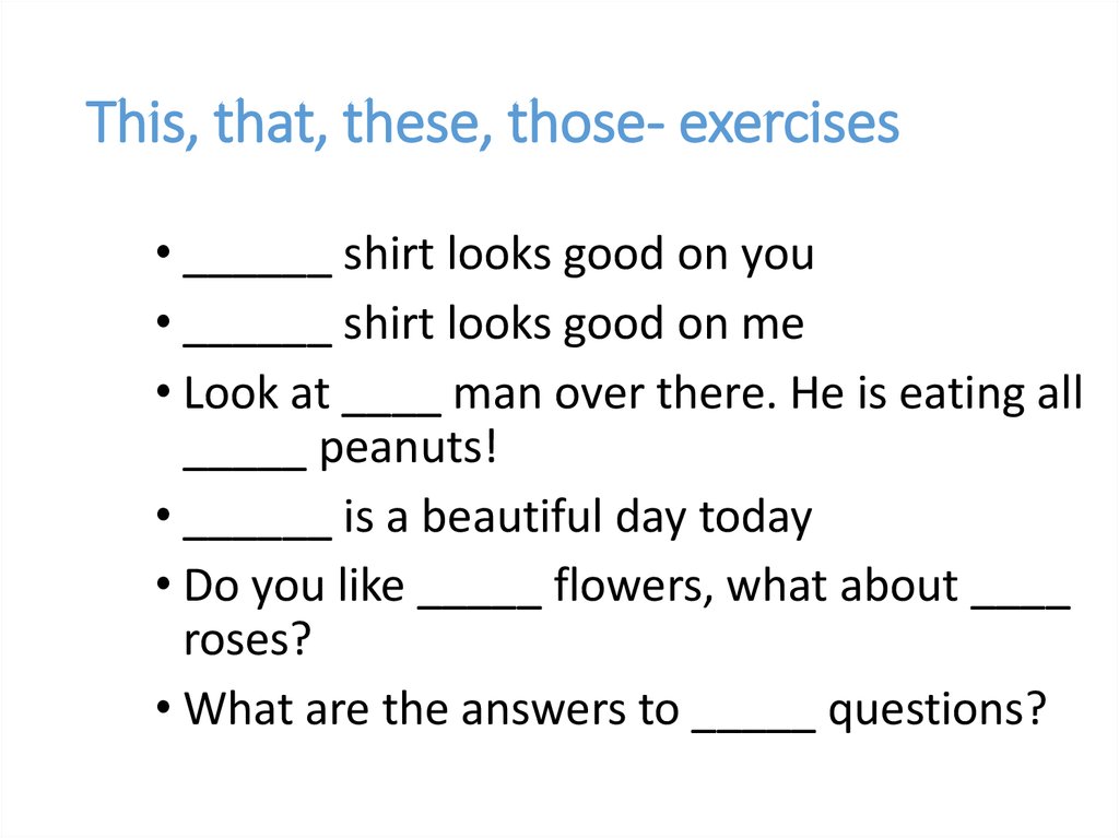 This these exercises