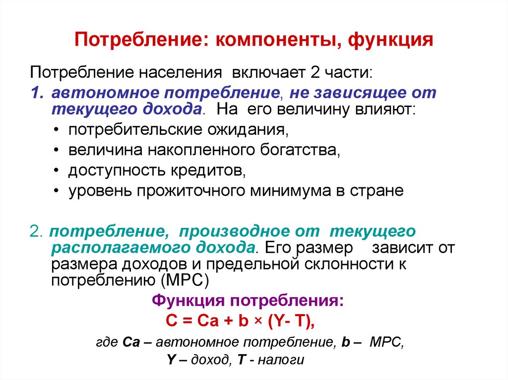 Функция потребления