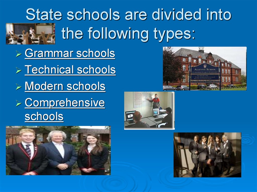 The year is divided. Презентация Education in great Britain. Топик Schools in Britain. Educational System in the uk презентация. Schools in great Britain презентация.