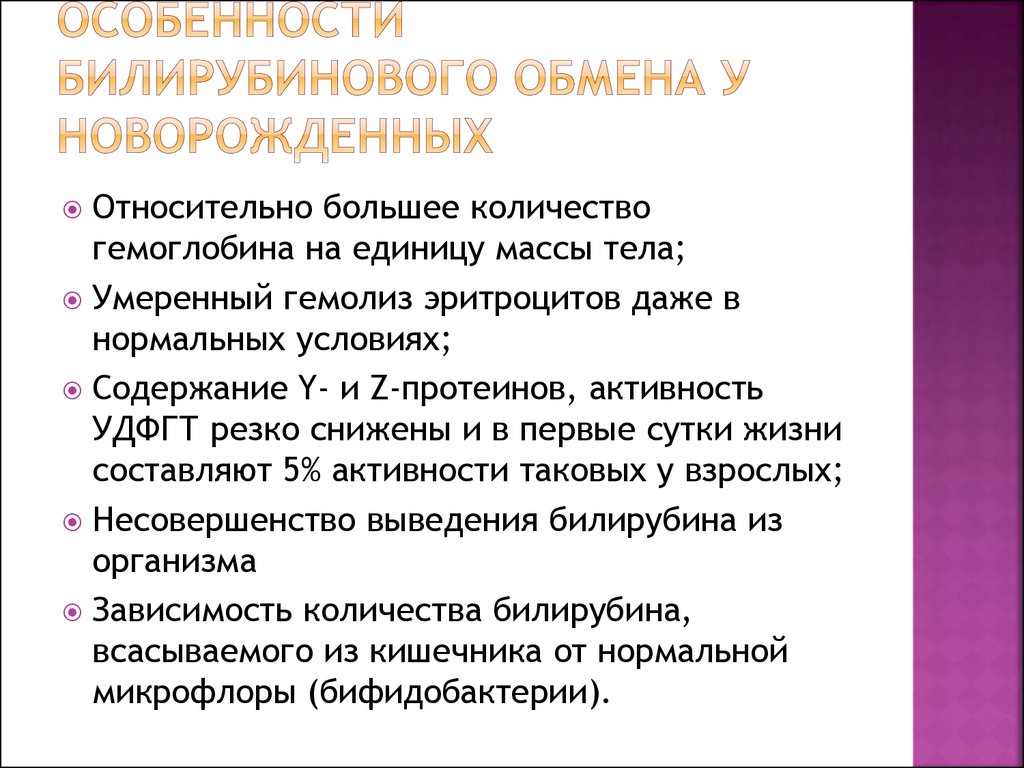 Схема билирубинового обмена