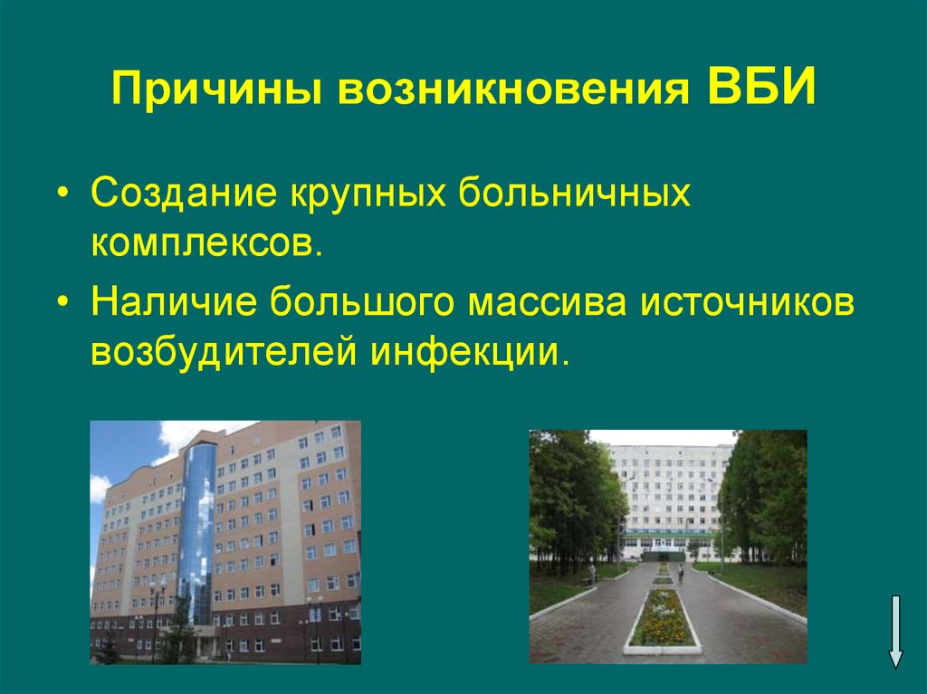 Наличие комплекс. Причины возникновения ВБИ. Причины возникновения ВБ. Причины возникновения внутрибольничных инфекций. Создание крупных больничных комплексов.