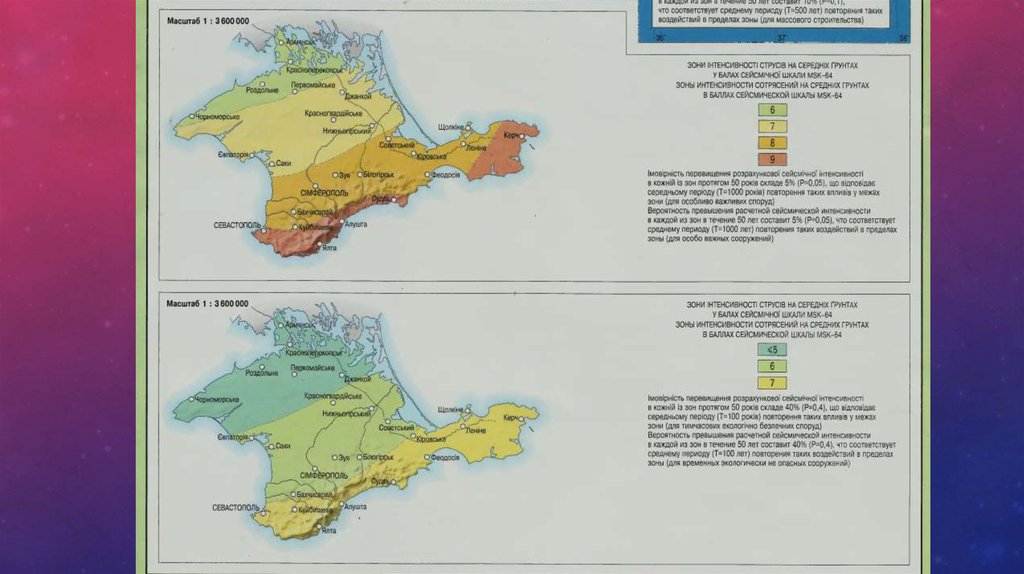 Сейсмическая карта крыма