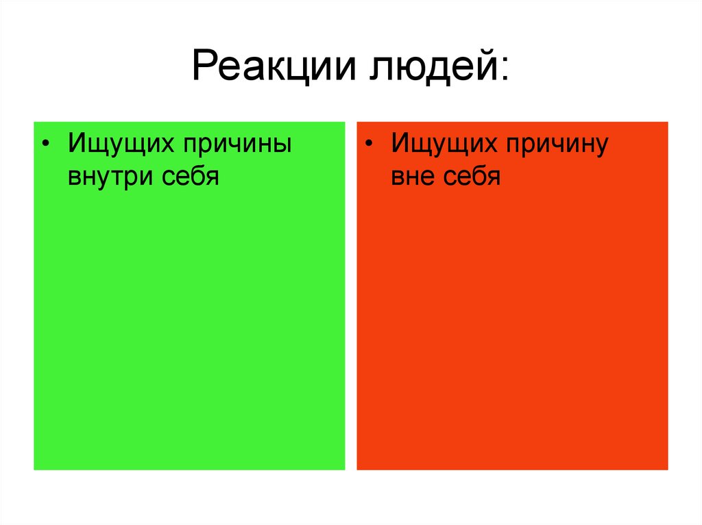 Реакции людей: