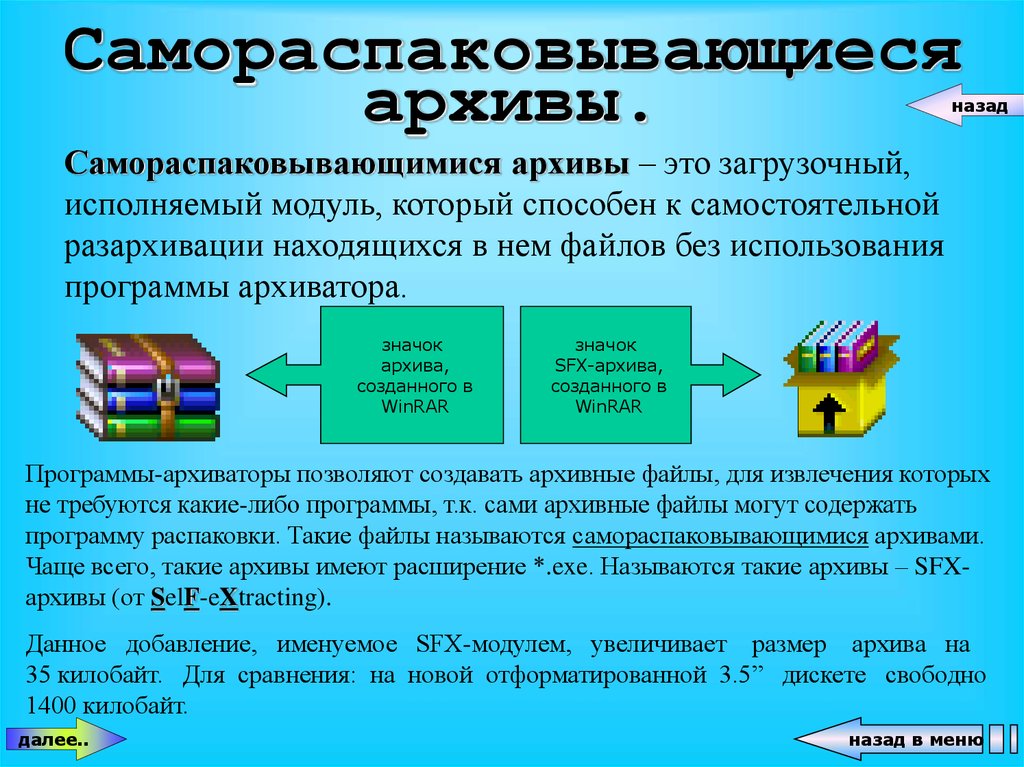 Виды архивов презентация