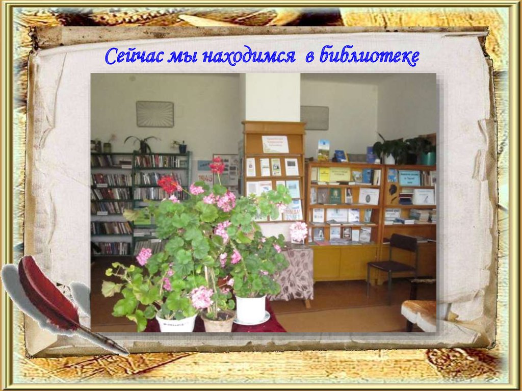 Сейчас мы находимся в библиотеке