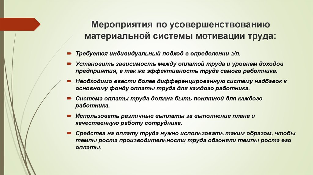 Разработка проекта по повышению уровня мотивации персонала