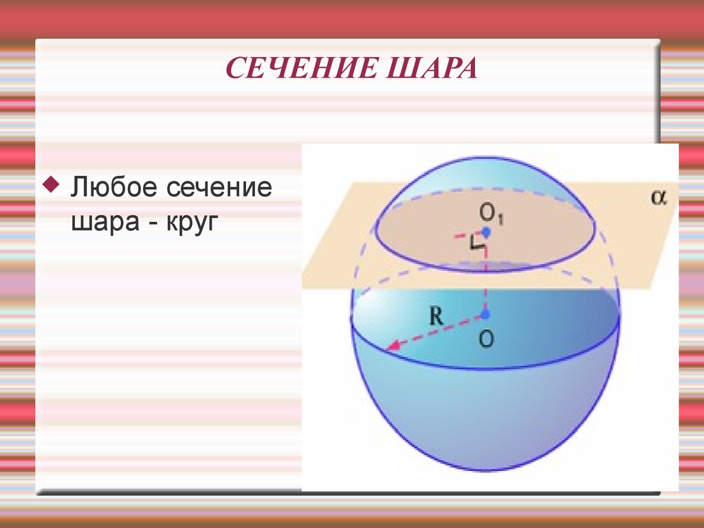 Диаметр сечения шара. Сечение шара. Сечения шара и сферы. Осевое сечение шара. Любое сечение шара.